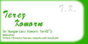 terez komorn business card